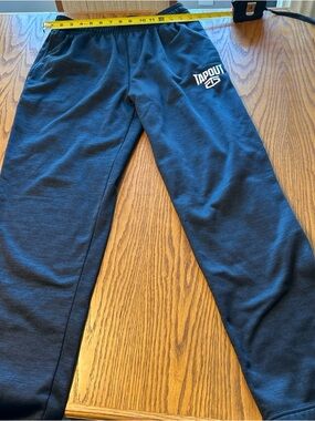 Tapout Pants Mens Medium Black Sweatpants Jog Run Drawstring Athletic / Zipper